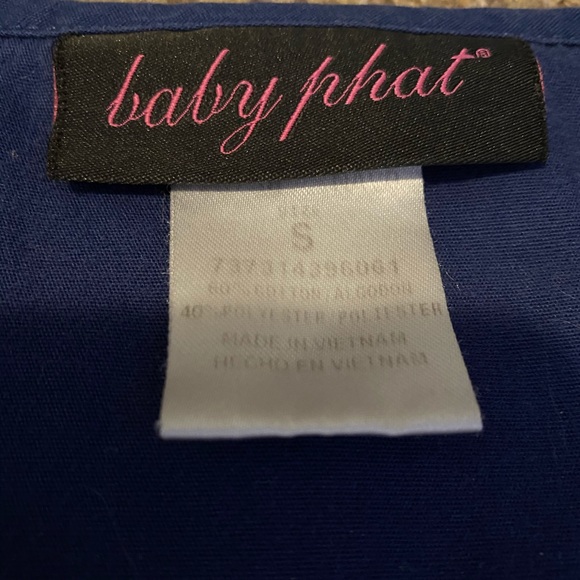 Navy Blue Baby Phat Scrub Top - Picture 2 of 4